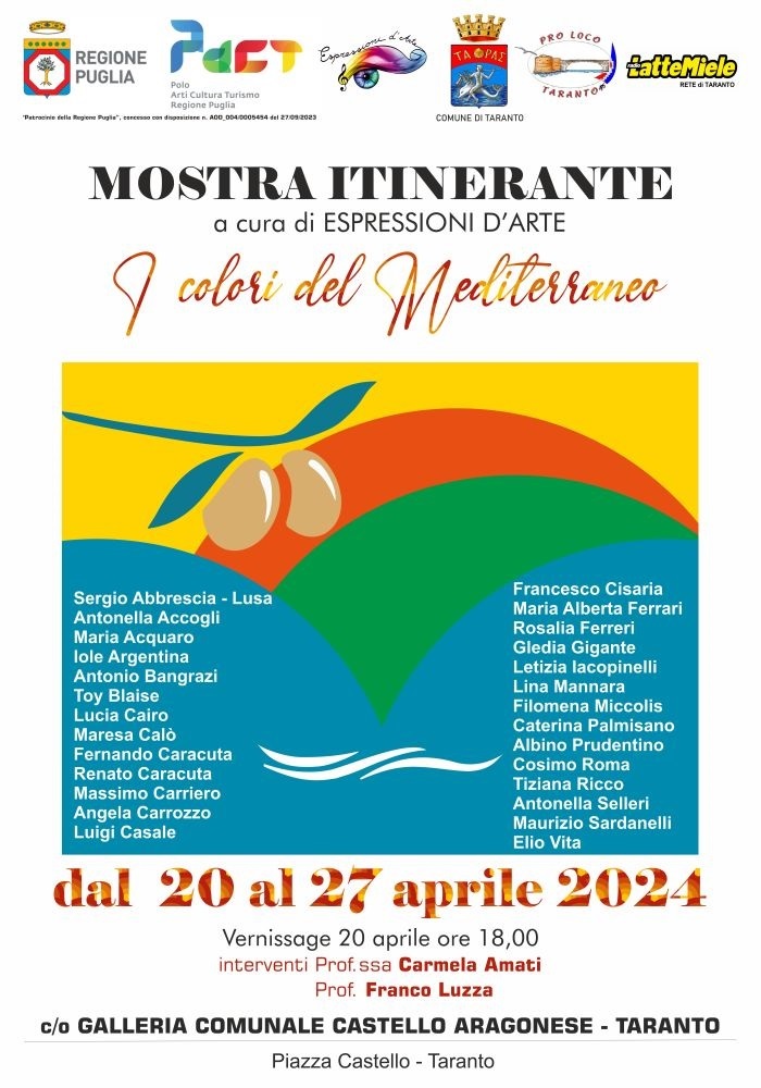 Taranto mostra I Colori del Mediterraneo manifesto